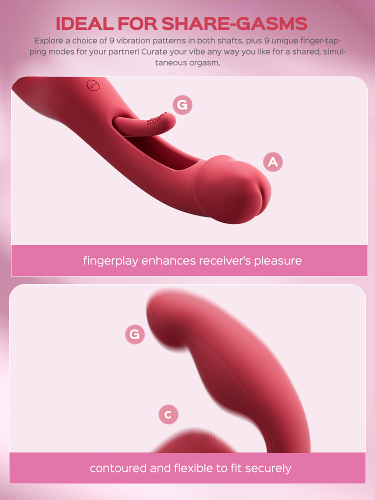 Animated GIF showing tapping and vibrating function of sex toy