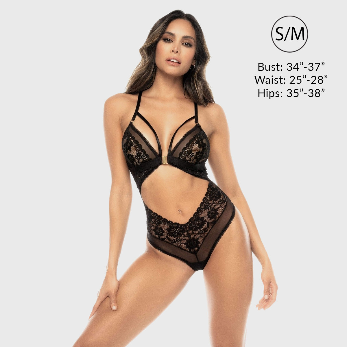 Ava Floral Lace Racerback Teddy - Small / Medium