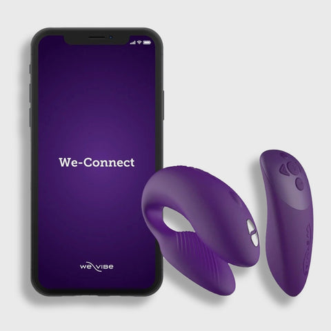 We-Vibe Chorus next to remote and phone