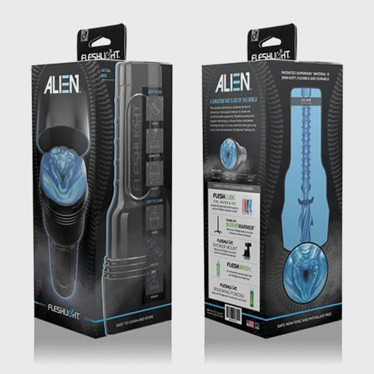 Blue Alien packaging