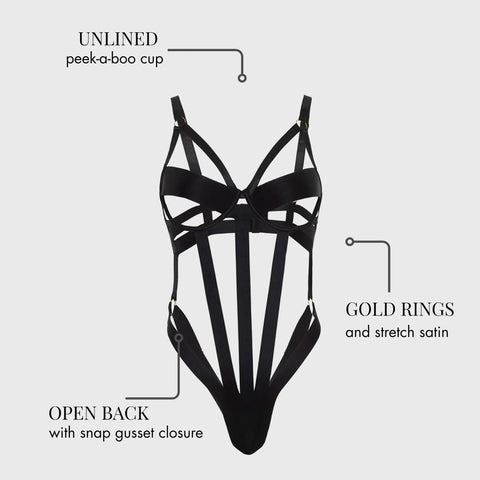 Rebel Strappy Teddy features infographic