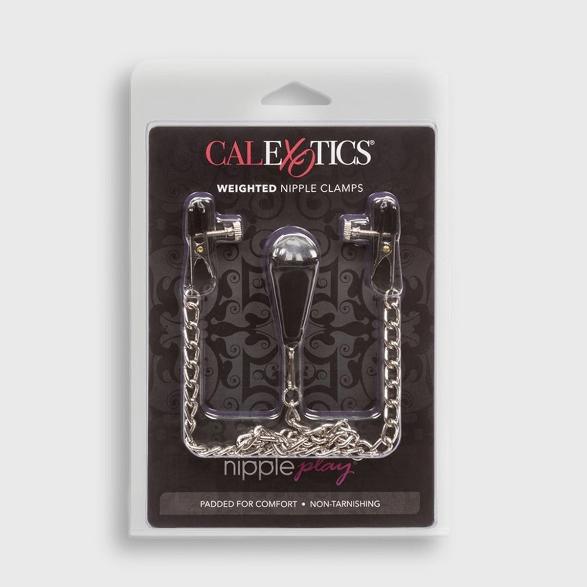 Cal Exotics Weighted Nipple Clamps packaging