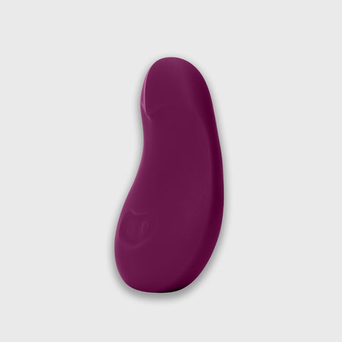 Side view of Pom Flexible Vibrator in plum