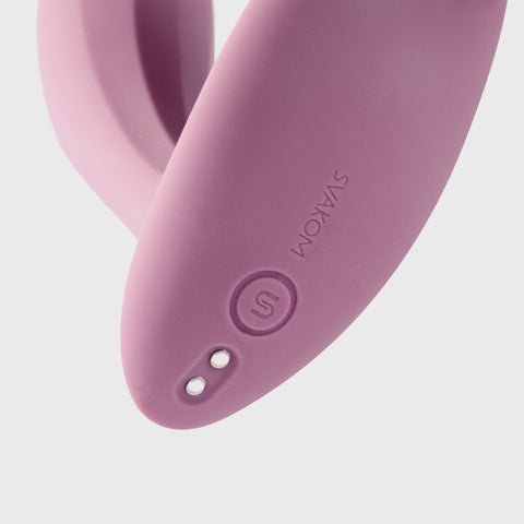 Close up photo of Erica Wearable Vibrator by Svakom showing buttons