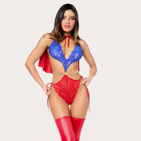 Woman wearing Caped Crush costume