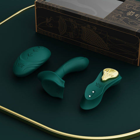 Zalo Aya Vibrator three pieces next to box