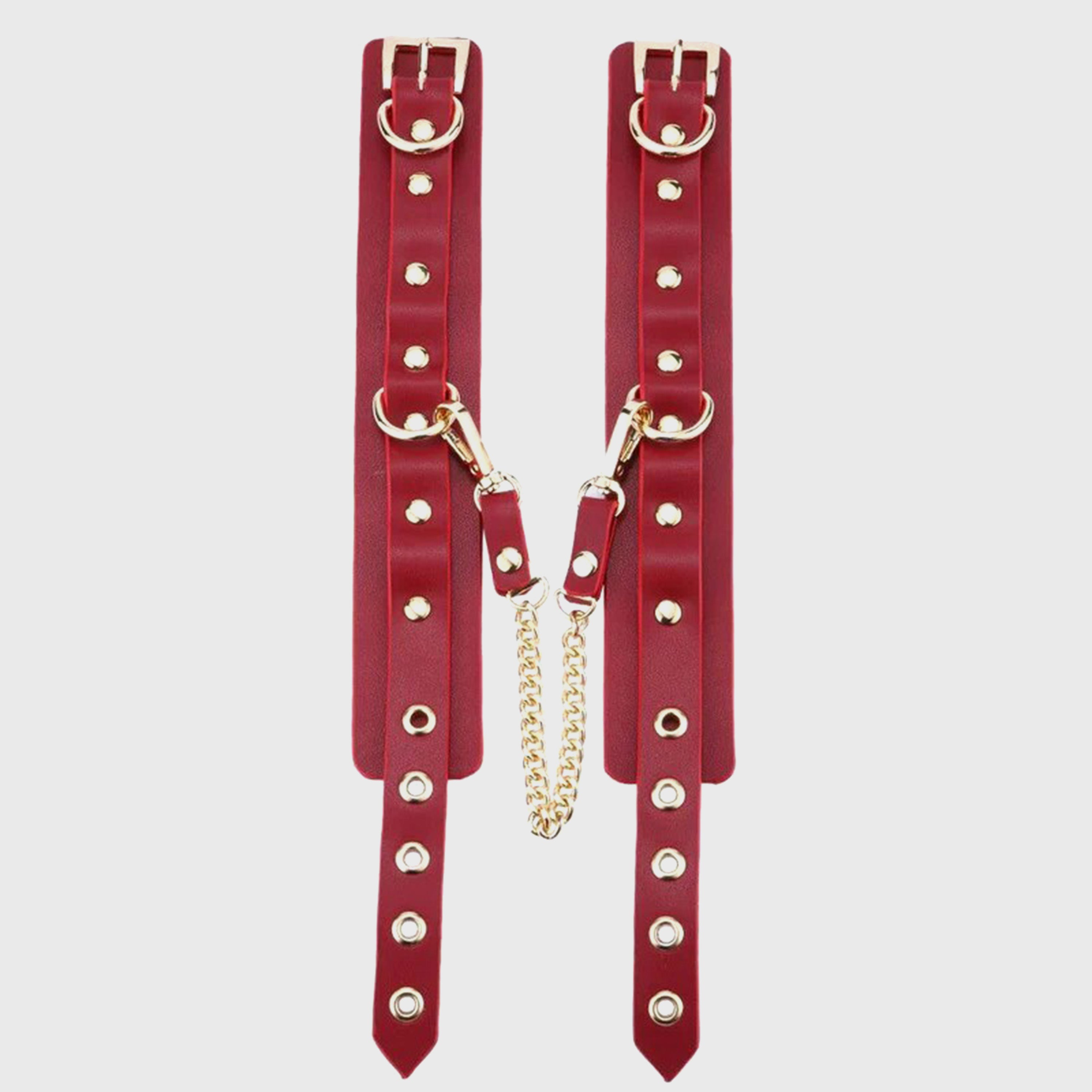 Honey Play Box leather restraint kit adjustable cuffs on white