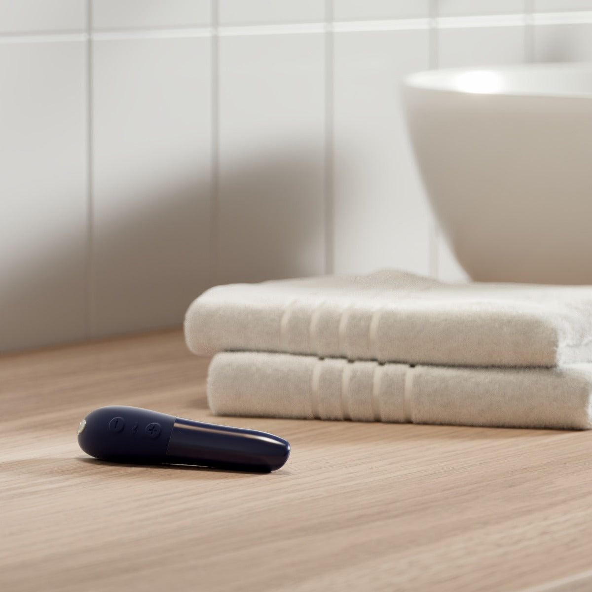 Tango-X on bathroom counter