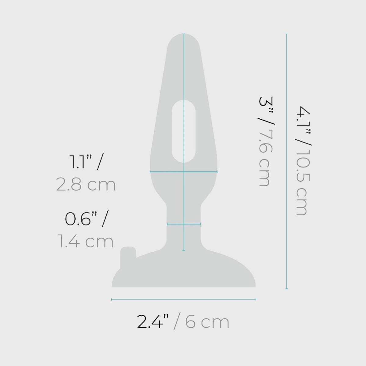 B-Vibe Beginner's Plug size diagram