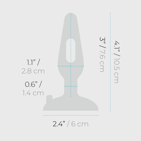 B-Vibe Beginner's Plug size diagram