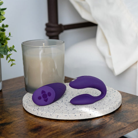 Chorus vibrator with remote on table