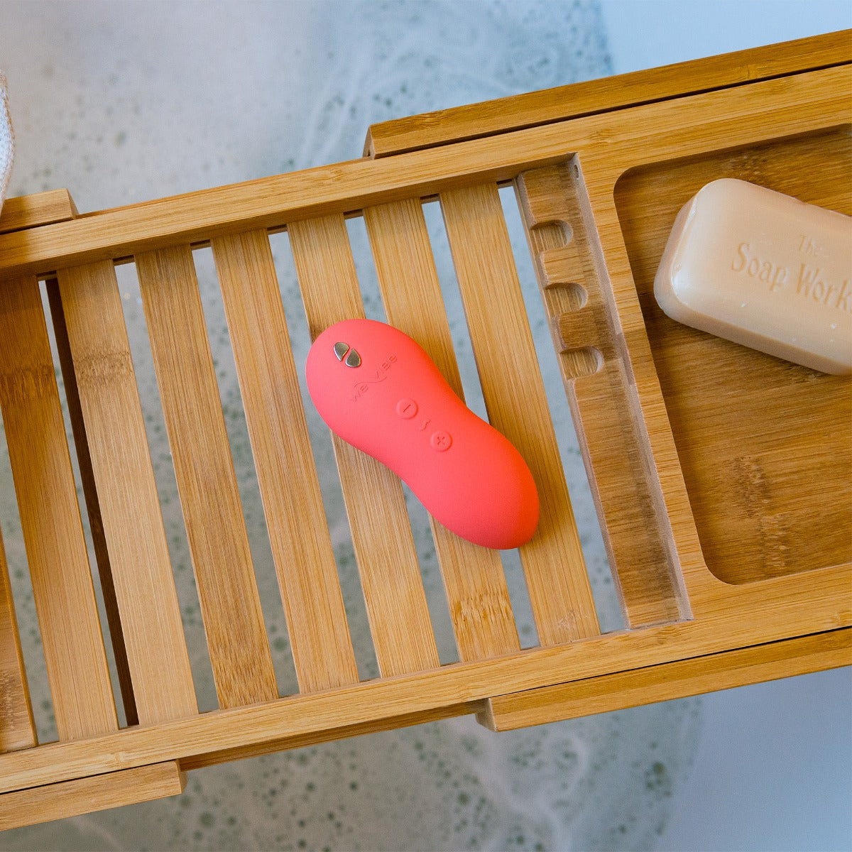We-Vibe Touch X on bathtub tray