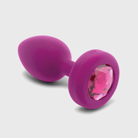 b-Vibe Vibrating Jewel Butt Plug in Small/Medium size and Pink Color