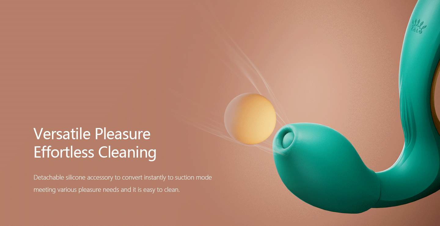 Animated GIF of vibrator manipulating air currents with promotional text