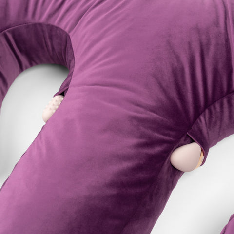 Close up shot of the Arie Toy Mount Sex Pillow holding bullet vibrators