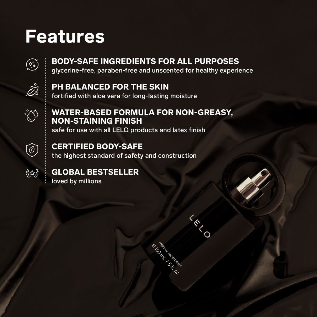 Personal Moisturizer features infographic