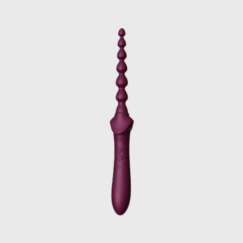 Bess vibrator in purple with anal bead tip