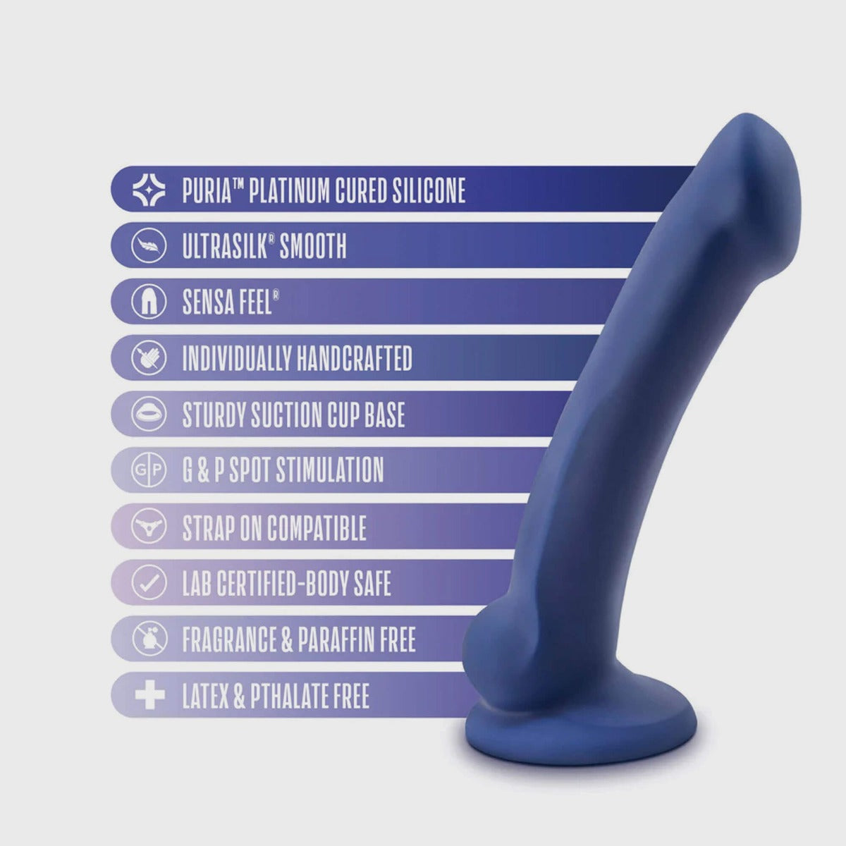 Blush Avant Ergo Mini Dildo - D10 - Features Graphic