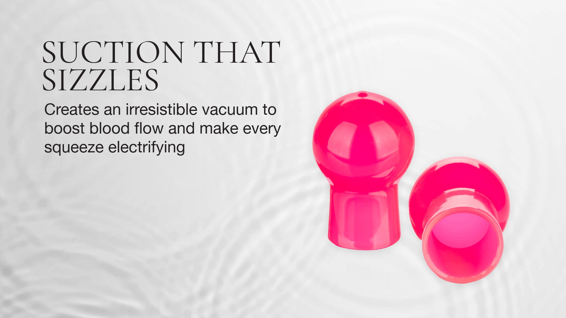 Two pink suction cups with text describing their use on a light gray background