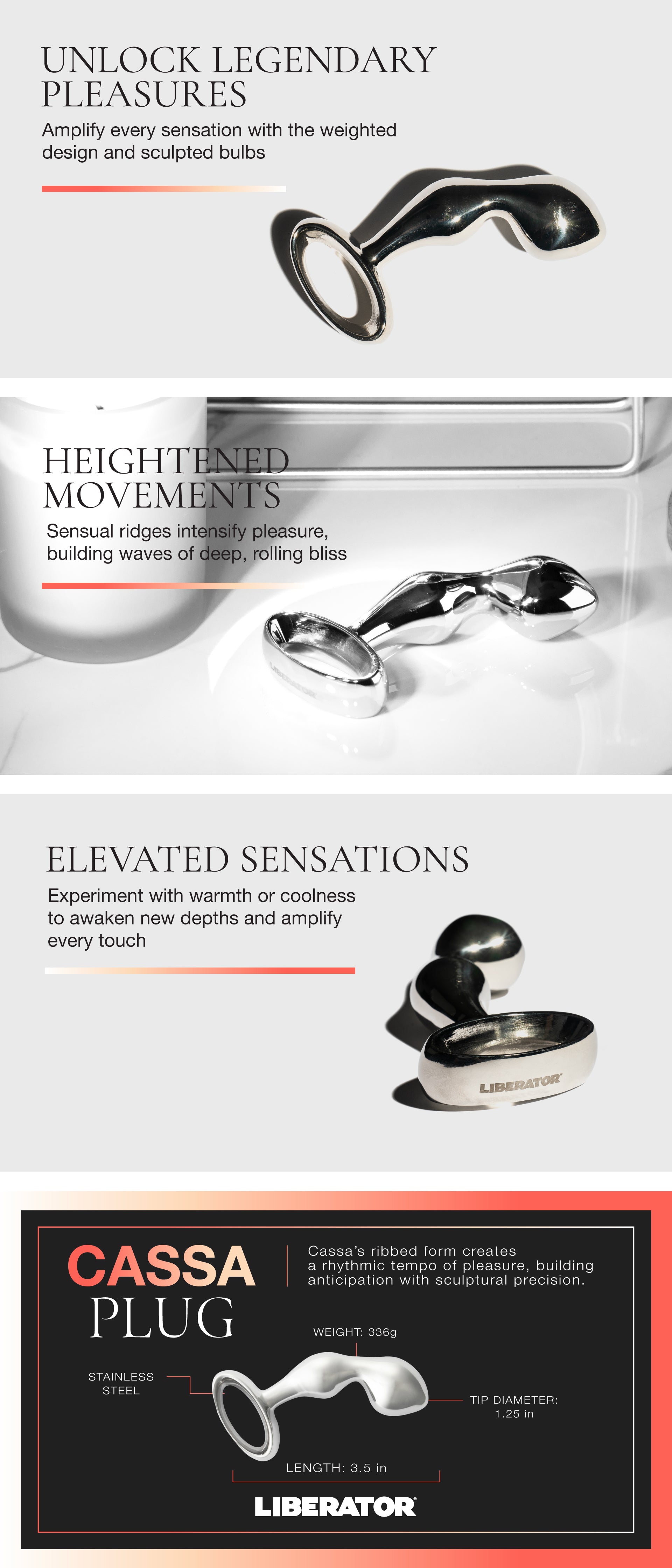Advertisement for a product with text and images of a metal plug on a white background.
