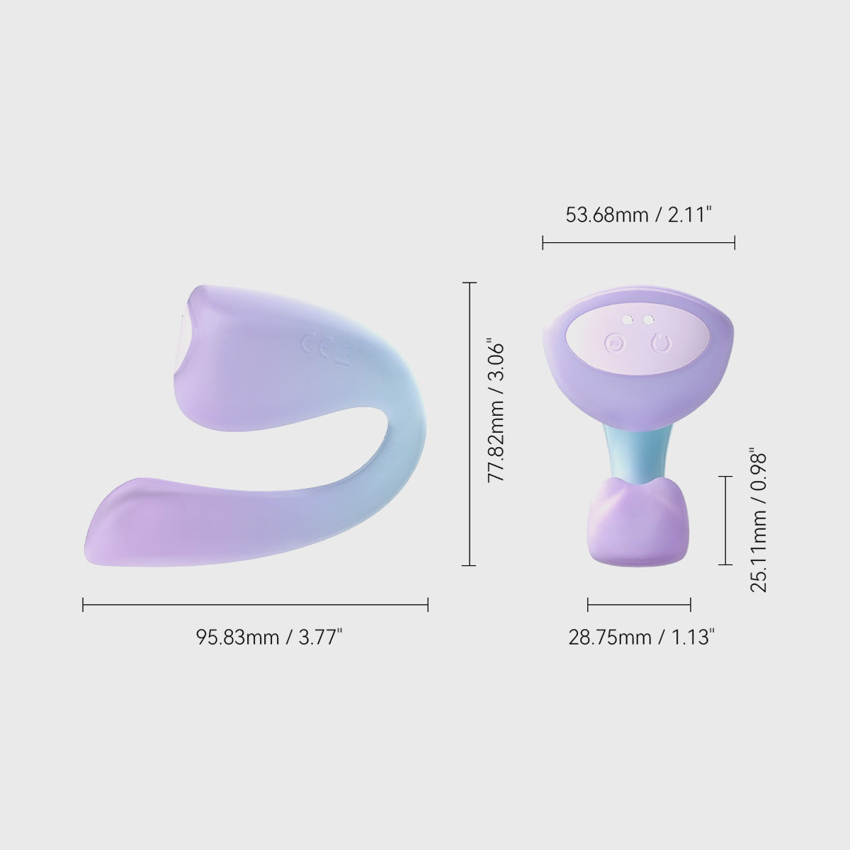 C-Tail Clit & G-Spot Vibe by Osuga measurement graphics
