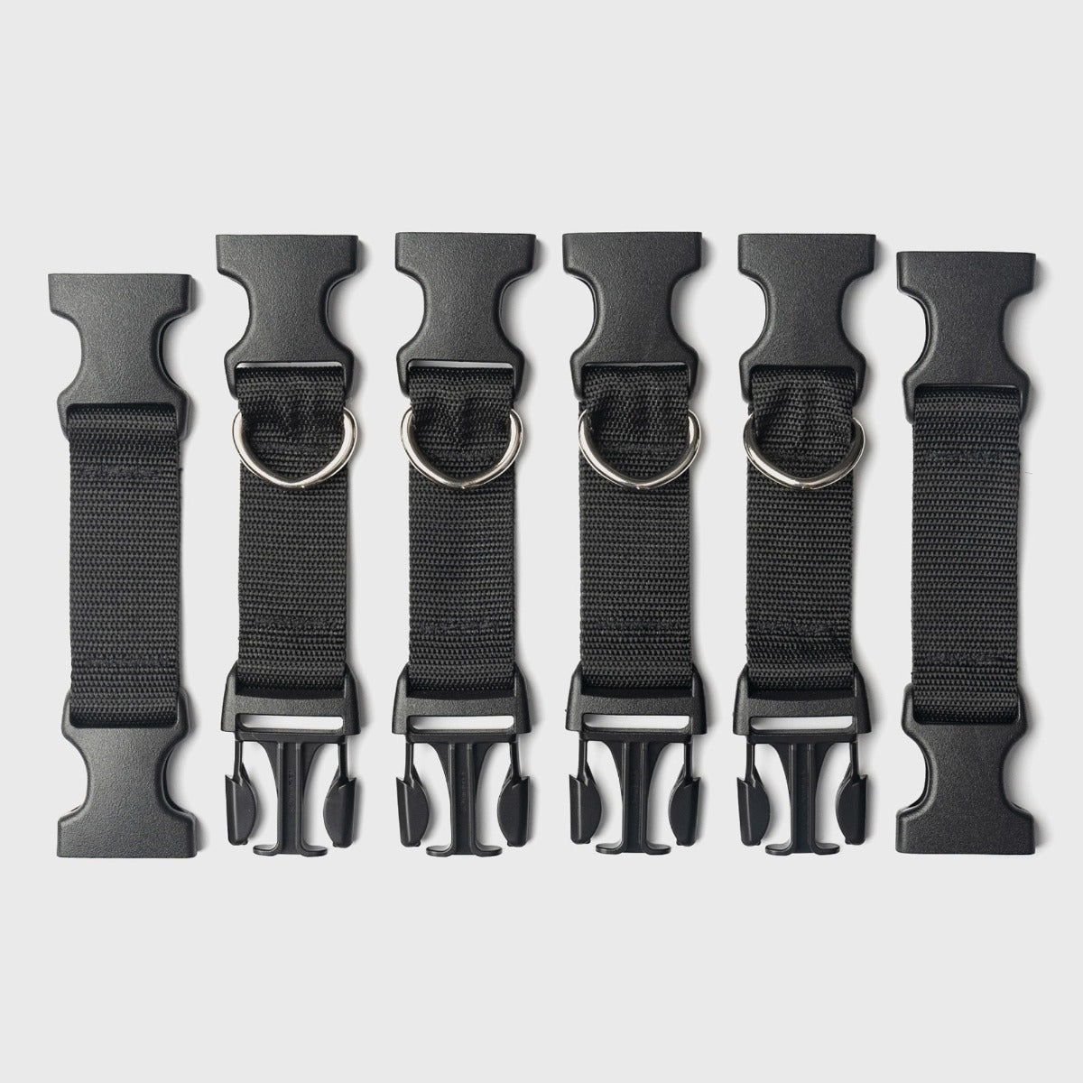 Bondage Kit Accessory - 6 Connectors for Ankle and Wrist Cuffs