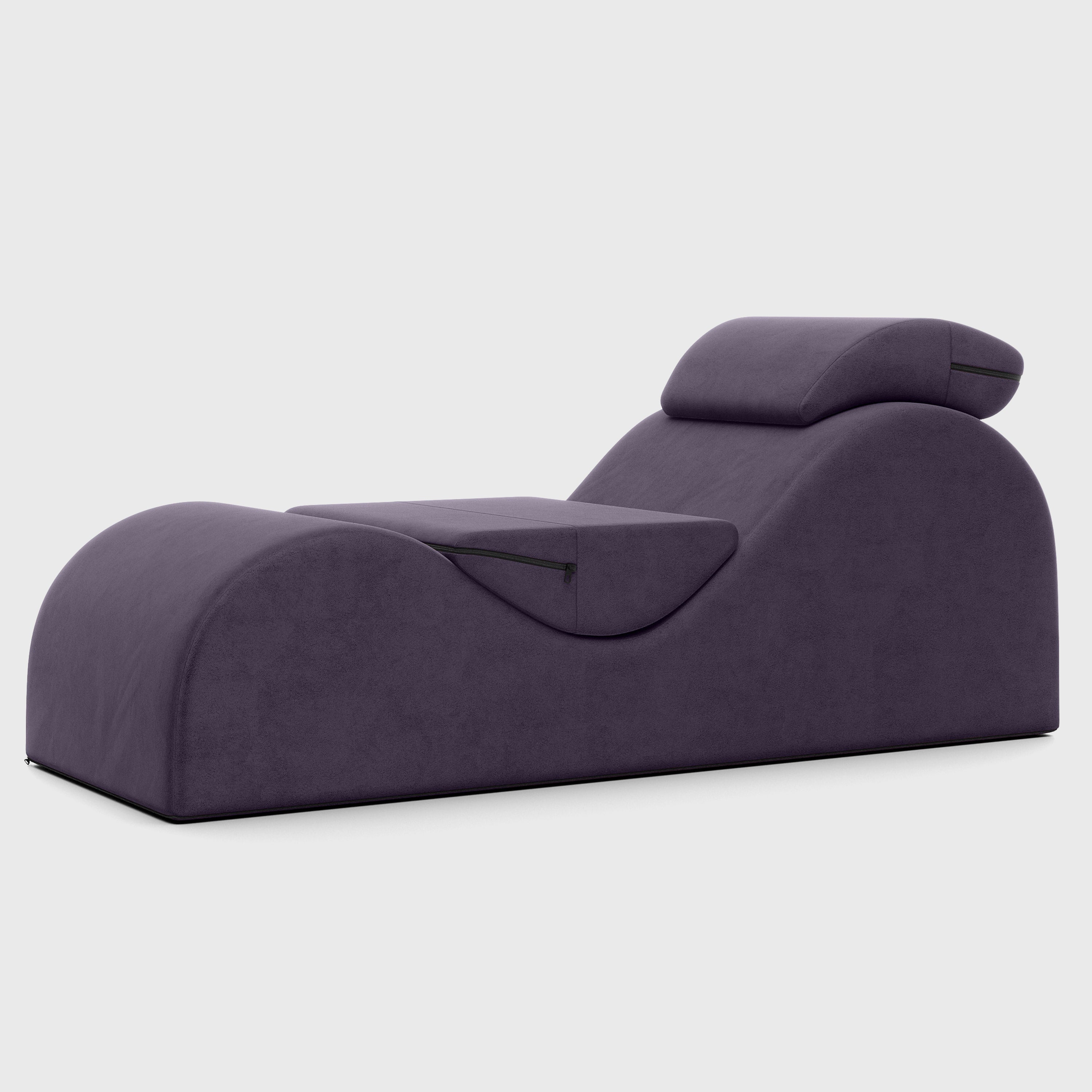 Purple lounge chair on a white background