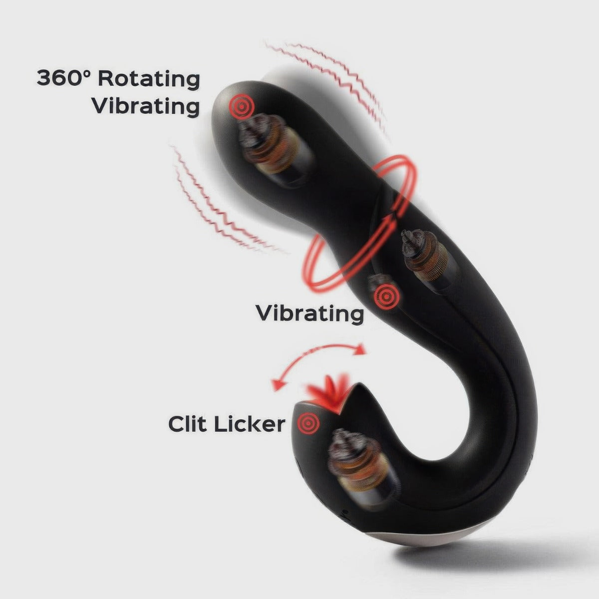 Joi Pro g spot rabbit vibrator and clitoral stimulator by Honey Play Box diagram with motors