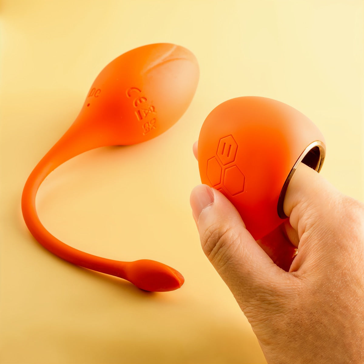 Lifestyle shot of the Lili Egg Vibrator with remote control