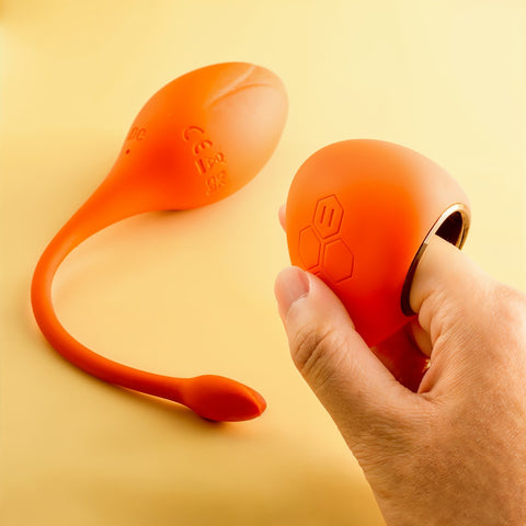 Lifestyle shot of the Lili Egg Vibrator with remote control