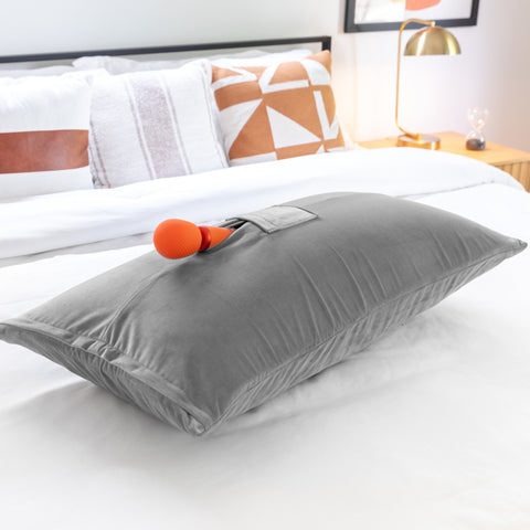 Humphrey Sex Toy Mount Pillow with a wand attached