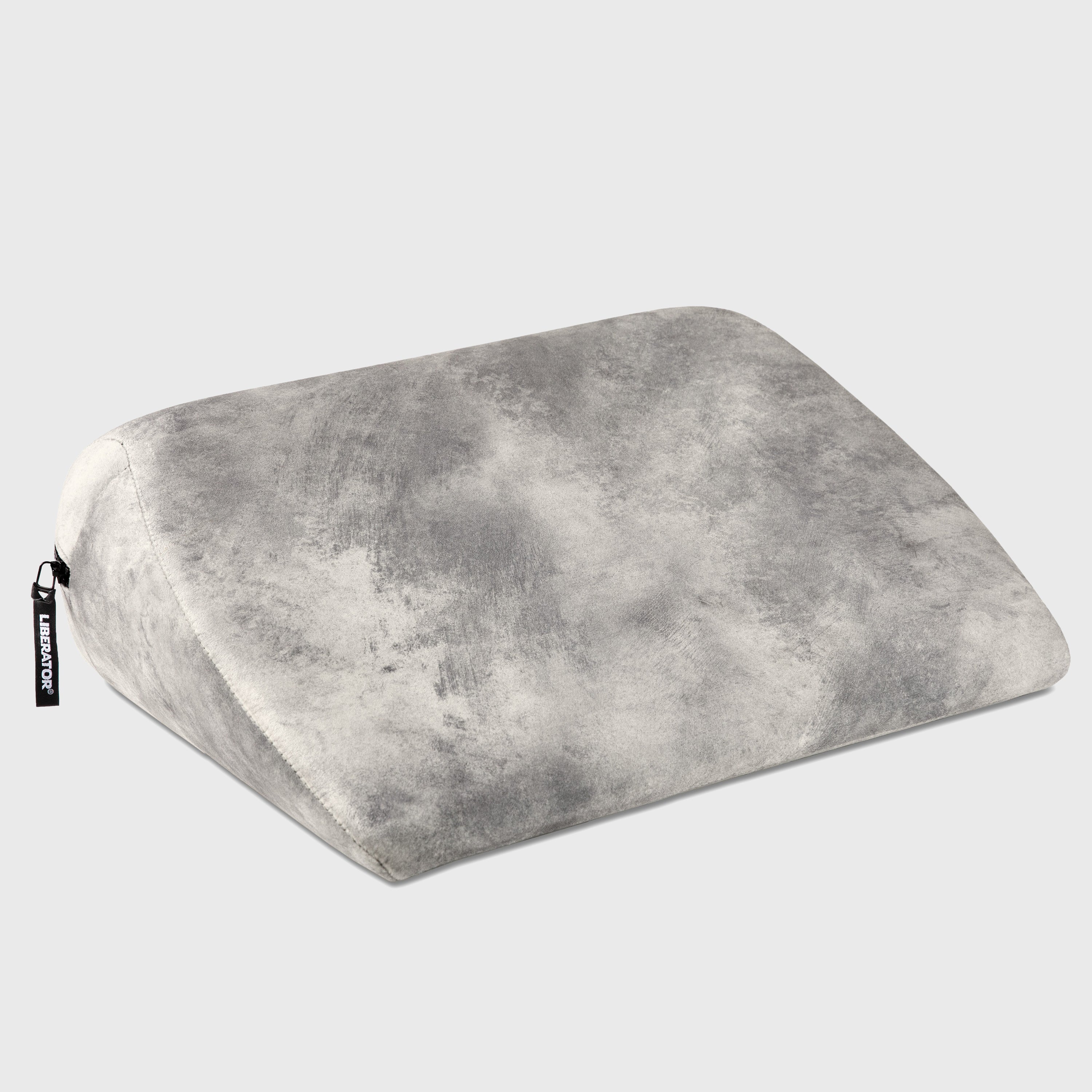 Gray wedge pillow on a white background