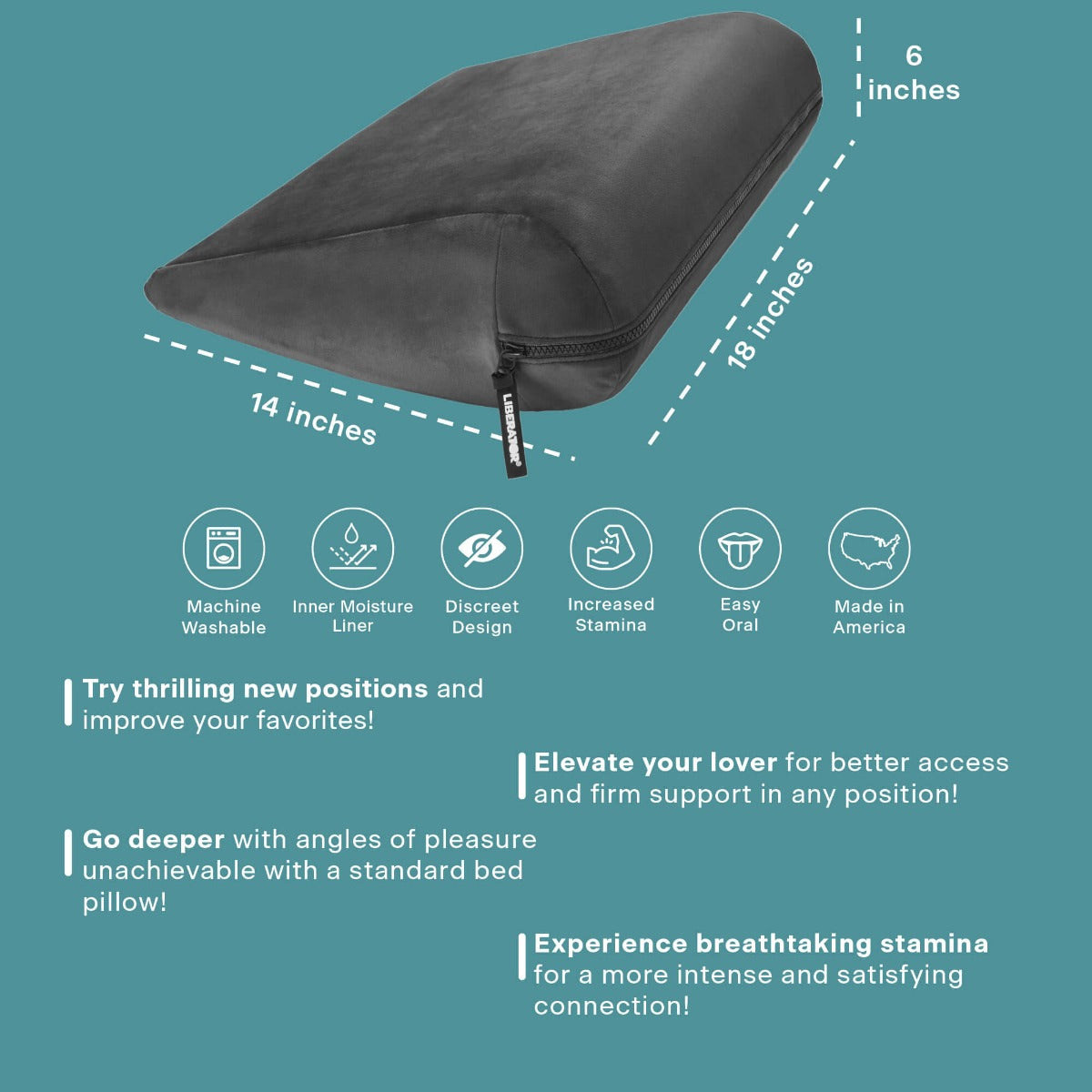 Jaz Sex Pillow Features Graphic