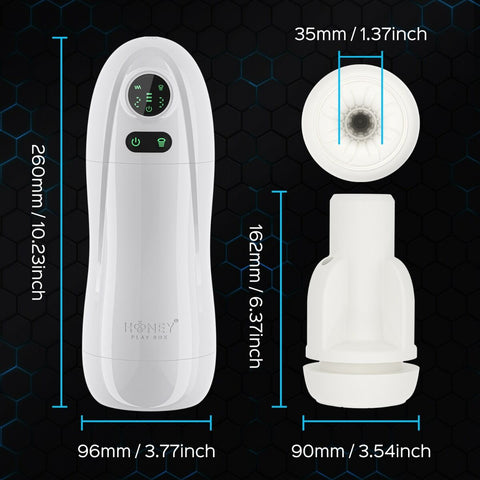 KAI 2 Warming Male Masturbator by Honey Play Box measurements