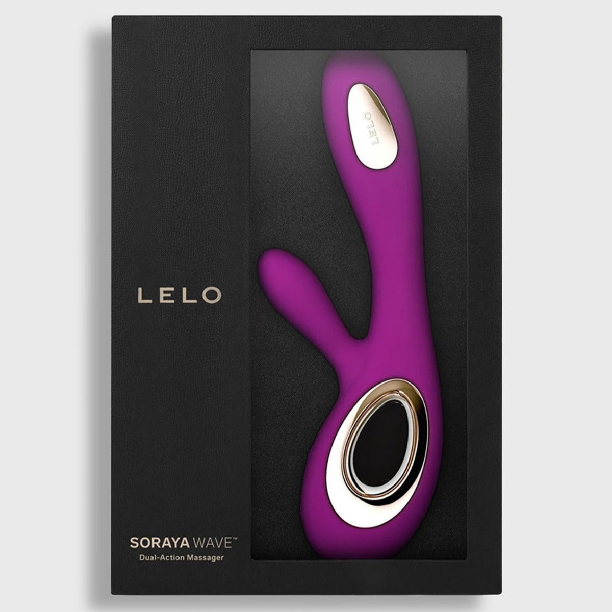LELO SORAYA WAVE Rabbit Vibrator Deep Rose packaging