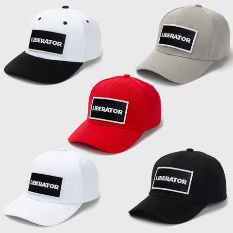 Liberator Classic Logo Hat in colors Red, Grey, White, Black, Black/White