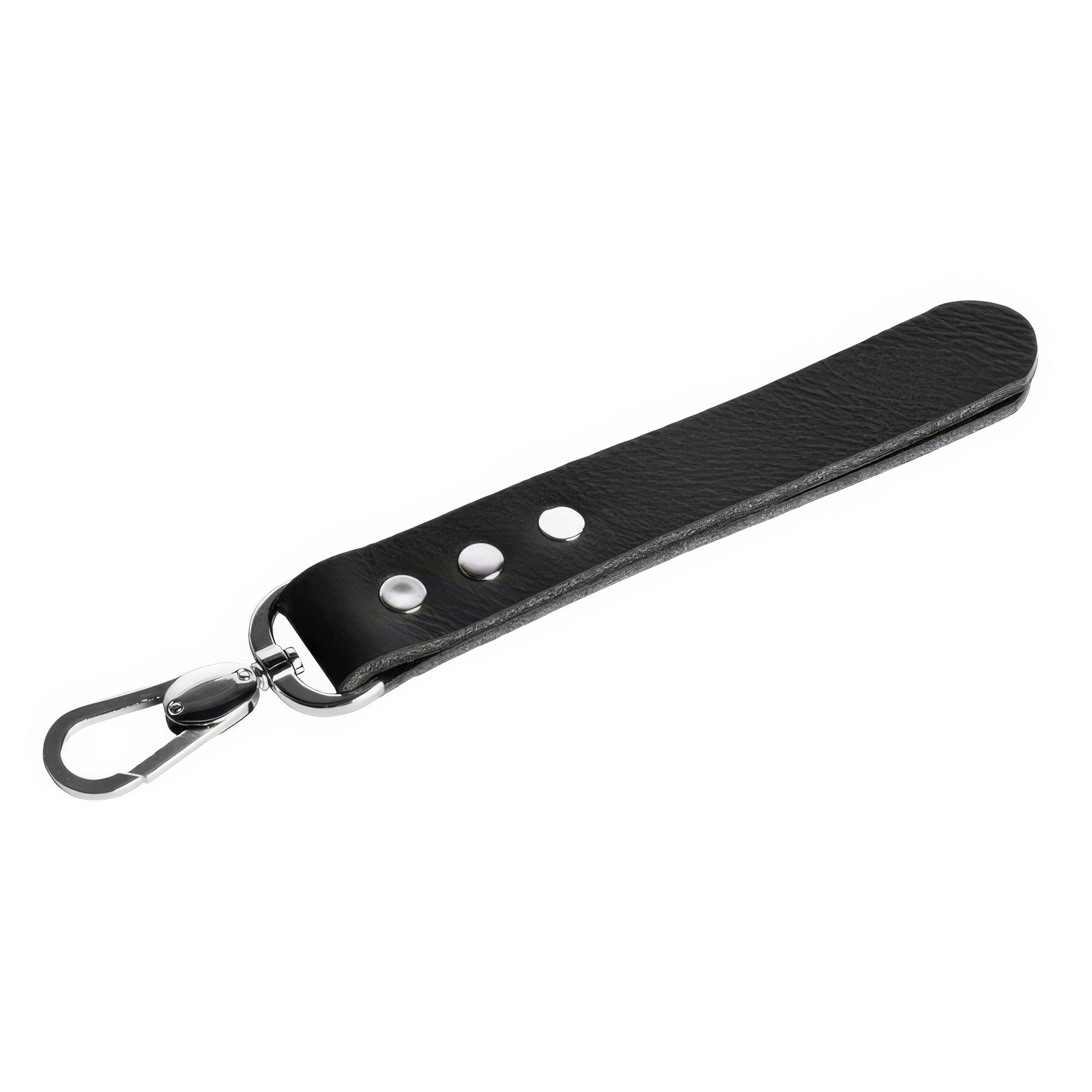 Decorative leather slapper on a white background