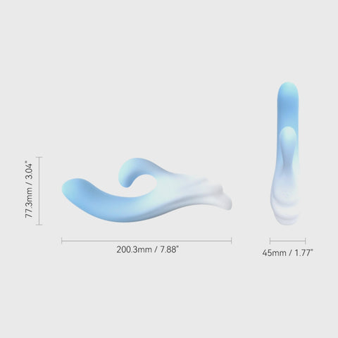 Osurging Clit Vibe & G-Spot Thruster by Osuga measurement graphic