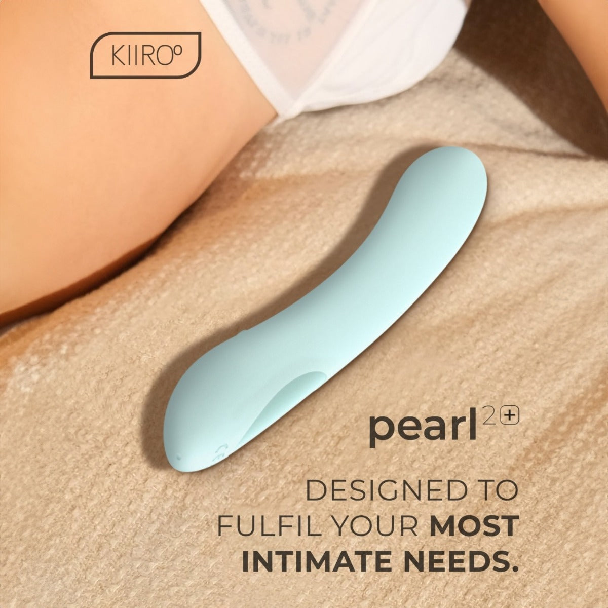 Pearl 2+ on bed - Designed to fulfil your most intimate needs