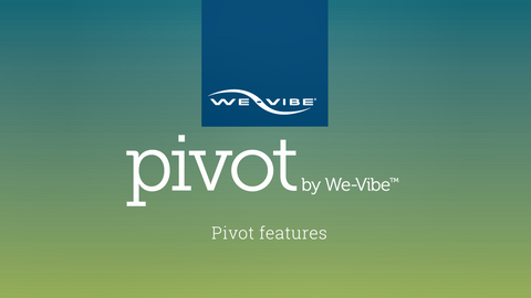 We-Vibe Pivot logo on a gradient green and blue background