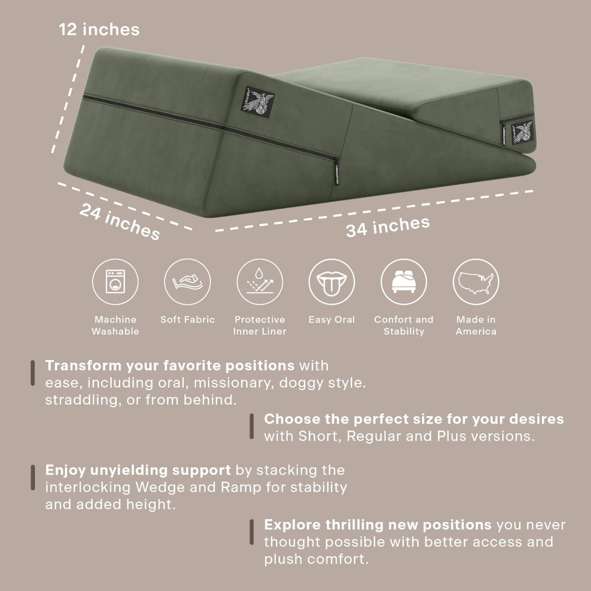 Features graphic for the Wedge Ramp Combo
