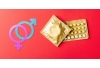 Collection of sexual health imagery such as condoms, birth control pills, and male & female symbols