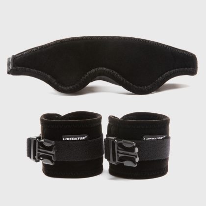 Black Plush Comfort Ankle and Blindfold Kit