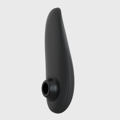 Womanizer CLASSIC 2 Clitoral Stimulator On Grey Background, black
