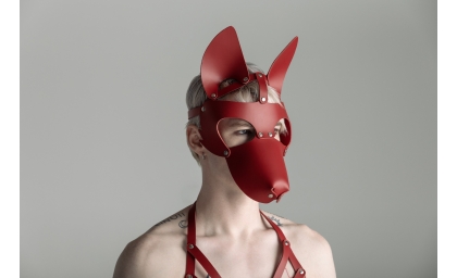 Basel Leather Puppy Play Fetish Mask by Liberator Leather