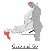Grab and Go sex position on Liberator Wedge