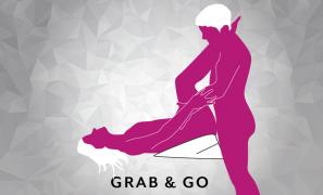 Grab & Go sex position on Liberator Wedge