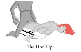 The Hot Tip sex position on the Liberator Black Label Wedge Sex Position Pillow
