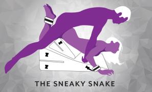 The Sneaky Snake sex position on the Sex Wedge Ramp Combo - Bondage & BDSM Sex Furniture