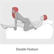 Double Feature sex position on Esse Chaise - Sex Chair & Sex Chaise Lounger 